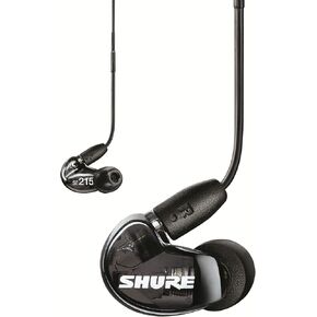 Shure SE215 Sound Isolating Earphones with 3.5mm Cable, Remote and Mic, Black