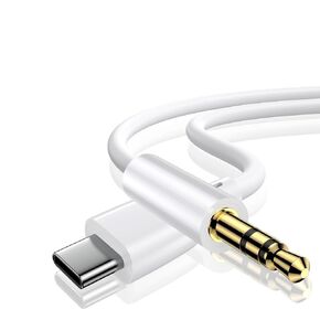 Samsung aux cord to USB C لـ Galaxy S25 Edge S25 Ultra S24 A56 A36 A26 A16 A55 A35 A25 A15 S23 S22 S21 S20 Z Flip 6 5 4 3 z Flip 6 5 4 A54 A14 A53 ،