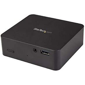 StarTech.com Universal Laptop Docking Station, Hybrid USB-C/USB-A Dock, Dual 4K DP/HDMI, 60W PD, Mac/Windows/Chrome OS, NIC