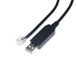 Gemini-1 Gemini-2 RS232 Serial Communication Cable with CHIP USB to RJ22 4P4C RG12 6C6P to PC KABLE(3metres,USB to RG12 6P6C)