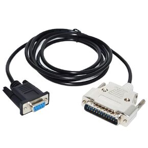 RS232 D-SUB 9PIN DB9 Female to D-SUB 25PIN DB25 Male Adapter Null-Modem Serial Cable Full HANDSHAKING for Explorer to PC(1.8M)