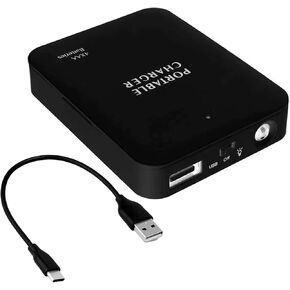 Portable AA Battery Travel Charger Compatible with Apple iPad Air 5th Generation 2022 Models Re-Charger Emergency Backup+ LED Light (2AA Batteries USB-C