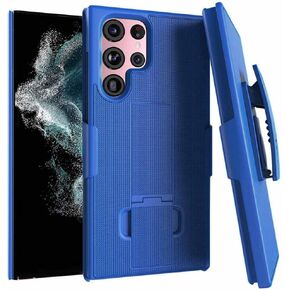 for Samsung Galaxy S22 Ultra Case with Belt Clip Holster, Kickstand Slim Cover Phone Case for Galaxy S22 Ultra - Camo Tree