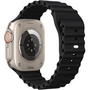 Ocean Band Compatiable with Apple Watch Ultra Band 49mm 46mm 45mm 44mm 42mm for Men Women, Sport Wristband Adjustable Silicone Strap for iWatch Ultra 2 1 Series 10 9 8 7 6 5 4 3 SE