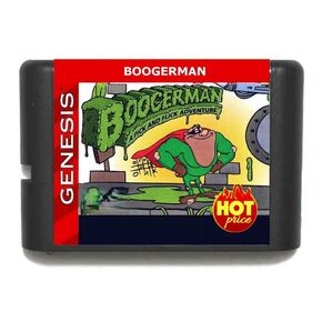 Boogerman - A Pick and Flick Adventure 16bit retro game cartridge for Sega Genesis Megadrive video game console
