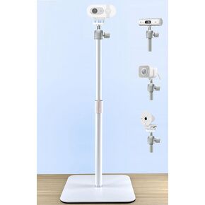 أسيتين أبيض كاميرا ويب حامل مع حامل تركيب مغناطيسي لـ Logitech Brio-100 ، Brio 300 ، Brio 500 ، Creamcam ، MX-Brio-4K COMS