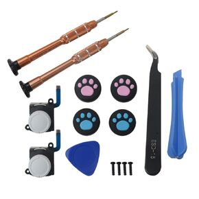 Premium Repair Tool Kit (Thumbstick Joystick, Y1.5 Screwdriver, +1.5 Screwdriver, Plastic Spudger, Triangle Plectrum, Tweezers, Thumbstick Caps, Y Screws) for Nintendo Switch Joycon and Switch Lite