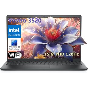 Dell 15.6" Laptop Computer for Home and Student, Intel 6-Core Processor (Beat i5-1135G7), 16GB DDR4 RAM, 512GB PCIe SSD, Business 3520 120Hz FHD, WiFi, Bluetooth, RJ45, HDMI, Windows 11 Pro (Renewed)