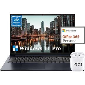 Lenovo Ideapad 1 15.6" FHD Laptop, Intel PC for College Students and Business, 20GB RAM, 512GB SSD, Windows 11 Pro, Microsoft Office 365 1Y, Numeric Keyboard, Webcam, HDMI