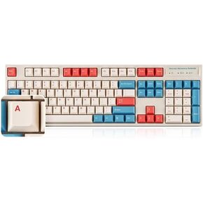 Leopold FC900RBT V2 Coral/Blue Wireless Mechanical Keyboard (Cherry MX2A Brown)