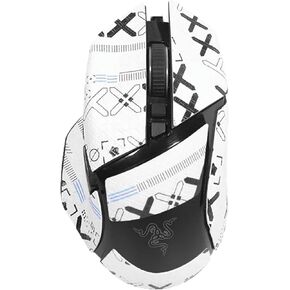 Mouse Grip Tape Full Coverage for Razer Basilisk V3 Gaming Mouse, Mouse Anti Slip Grip Tape,Self-Adhesive PreCut Sweat-Resistant Professional Mice Upgrade Kit(White)