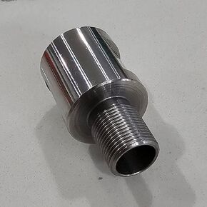 1/2-28 Male To 5/8-24 Female Adapter Enhancement Device Stainless Steel CNC Machined Made in USA