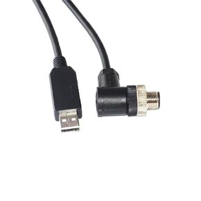 FT232RL CHIP USB to M12 8PIN RS232 Converter Serial Communication Cable for ICS Series BALANCES to PC Host(5m,Bend Connector)