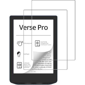Screen Protector for PocketBook Verse PB629/Verse Pro PB634 E-Readers 6 Inch, HD Scratch Resistant Tempered Glass Film for PB629/PB634 Drop Protection,Touch Sensitive,Anti-Fingerprint,2 pack.