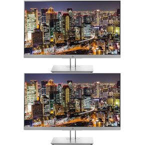 HP EliteDisplay E243 24 Inch IPS LED Backlit Monitor 2-Pack Bundle with FHD 1920 x 1080, HDMI, VGA, DisplayPort