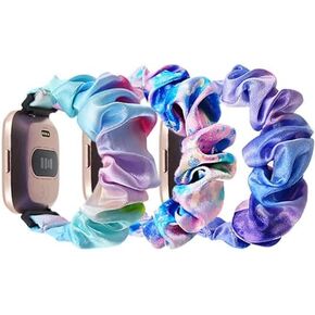 نطاقات Scrunchies متوافقة مع اللحاء الذكي ، ومستعدة سوار حلقة مرنة لطيف.