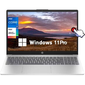 HP 15.6" Business Touchscreen Laptop - w/cefesfy Microsoft Office Lifetime License, 15.6" FHD Display, Intel i7-1255U, Intel Iris Xe Graphics, 16 GB RAM, 1 TB SSD, Windows 11 Pro