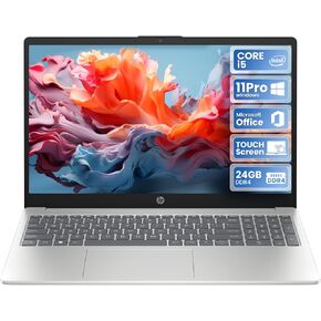 HP 15.6" Touchscreen Laptop 12th Gen Intel Core i5 64GB DDR4 RAM 2TB PCIe SSD Intel Iris Xe Graphics Wi-Fi 6E & Bluetooth 5.3 Windows 11 Pro & Office Pro Extra LT 32GB SD Card