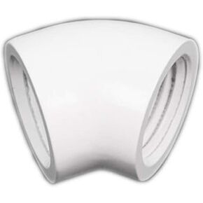 Barrow G1/4" Female to Female Extender Fitting, 45 Degree Angle, White