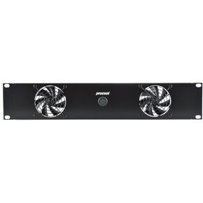 PROCOOL SXT280-E / 2U Silent Temp Controlled Rack Mount Fan/Airflow = Exhaust/Home Theater AV Cabinet Cooling Broadcast Network Server Recording Studio