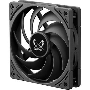 Scythe Wonder Snail 120 PWN, 120mm x 25mm Static Pressure Optimized High-Performance Computer Case Fan, Fluid Dynamic Bearing, 4-Pin Connector (2400 RPM, 3)