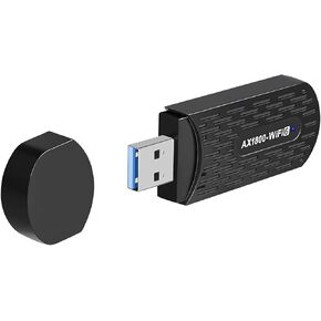 Wireless USB WiFi Adapter for PC Laptop, 900Mbps Dual 5Dbi Antennas 2.4 GHz/574 Mbps and 5 GHz/1201 Mbps WiFi Adapter for Computer PC