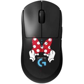 Skinit Decal Other Skin Compatible with G Pro Wireless Gaming Mouse - Officially Licensed Disney Minnie Mouse Red Color Pop Face Pattern Design