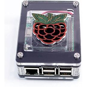 C4Labs - علبة مروحة ترصيع Zebra (ICE الأسود) ~ للتوت PI 4B ، 3B+ 3 ، PI 2