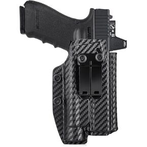IWB Holster for Glock 19/17 with Streamlight TLR-1/TLR-1 HL/TLR-1S Flashlight, Red Dot Optics Cut, Holster for Concealed Carry Fits Glock G17 G19 19x 22 23 31 32 44 45 MOS with Light, Inside Waistband
