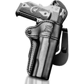 Handmade 1911 Leather Holster, Holster for Colt 1911/Kimber 1911/Springfield 1911/S&W 1911 and Most 1911 5'' No Rail Pistol, Full Grain Leather, Fits 1911 Models with 4'' and 5'' Barrels