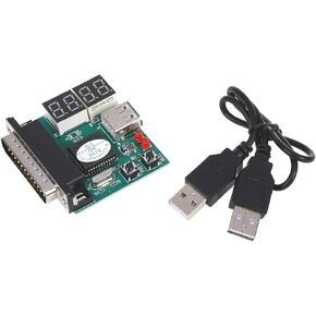 JMT 4-Digit Laptop PC Motherboard USB& PCI Analyser Diagnostic Test Post Card Tester for Notebook Laptop