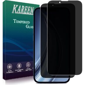 KAREEN 2 Pack Privacy Screen Protector for iPhone 13 Pro Max/iPhone 14 Plus 6.7-inch Anti-Spy Private Tempered Glass Film, 9H Hardness, Easy to Install, Bubble Free, Case Friendly