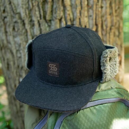 York Camper Cap with Earflaps Warm Wool Blend Trapper Hat, Winter Baseball Cap for Men, Hunting, Hiking, Golf, Camping in Saudi Arabia