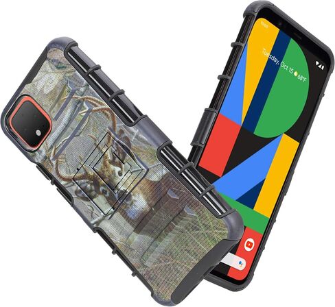 لـ Google Pixel 4 XL Belt Clip Case مع حافظة Hemper Glass Hybrid ، وغطاء واقٍ من الصدمات الشاقين في الجائزة الكاملة مع Kickstand و Cwivel Belt Clip لـ Pixel 4XL (CAMO) in Saudi Arabia