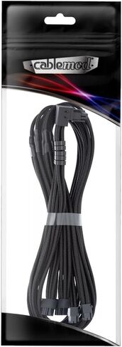 Cablemod C-Series Pro Modmesh Sleeved 12V-2x6 12VHPWR 90 ° STealthSense PCIe Cable for Corsair Type 5 RMX Shift-البديل B (أسود ، 90 درجة 16 درجة إلى رباعية 8 دبوس ، 65 سم) in Saudi Arabia
