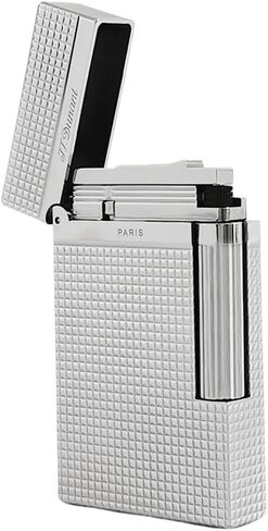 Classic Diamond Head Lighter, Ligne 2 Lighters, Adjustable Soft Flame, Ping Sound, Gift for Men Dad Boyfriend (Silver) in Saudi Arabia