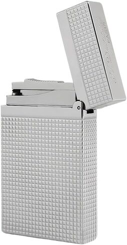 Classic Diamond Head Lighter, Ligne 2 Lighters, Adjustable Soft Flame, Ping Sound, Gift for Men Dad Boyfriend (Silver) in Saudi Arabia