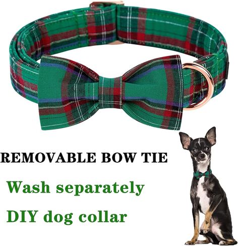 USP Pet Soft&Comfy Bowtie Dog Collar and Cat Collar Pet Gift for Dogs and Cats Adjustable Pure Cotton Collars 6 Sizes and 5 Patterns in Kuwait