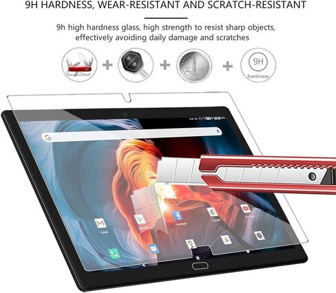 Mignova لـ Magch M210 M101 X10 L21 فيلم زجاجي مقسّر لـ Feonal Meize Zonko K116 K118 Xiashuanghu RS10 / Kaktin 10 بوصة واقي شاشة عالي الصد in Kuwait