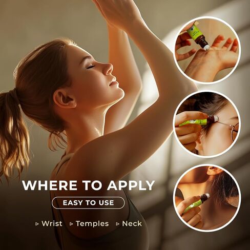 رول أون بالزيت العطري ريست آند ريلاكس من جيا لابز - رائحة الزهور المنعشة (0.34 أونصة سائلة) in Kuwait