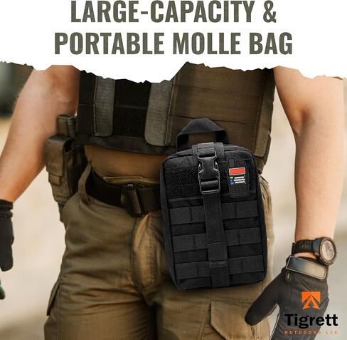 Ham Radio Go Bag in Green Color with Tear-Away Hook and Loop Back - Molle Compatible, Multi-Pocket Design for Radios, Cables, and Gear. Radio Bug Out Bag works as a Survival Radio Kit in Kuwait