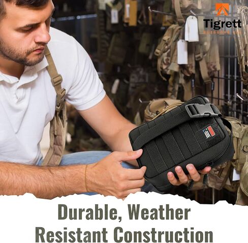 Ham Radio Go Bag in Green Color with Tear-Away Hook and Loop Back - Molle Compatible, Multi-Pocket Design for Radios, Cables, and Gear. Radio Bug Out Bag works as a Survival Radio Kit in Kuwait