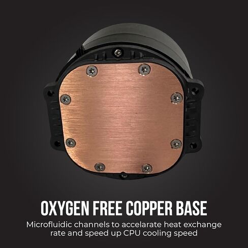 Osprey 240mm AIO CPU Cooler, 240mm Copper Radiator, Leakproof Technology, High Flow Digital Display Pump, RGB Liquid Cooling System for AMD Ryzen/Intel LGA 1700*/1200/115X, Black in Saudi Arabia