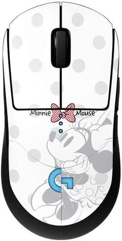 Skinit Decal Other Skin Compatible with G Pro Wireless Gaming Mouse - Officially Licensed Disney Minnie Mouse Red Color Pop Face Pattern Design in Kuwait