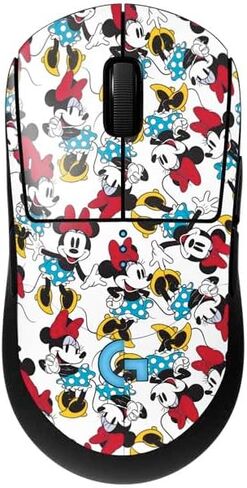 Skinit Decal Other Skin Compatible with G Pro Wireless Gaming Mouse - Officially Licensed Disney Minnie Mouse Red Color Pop Face Pattern Design in Kuwait