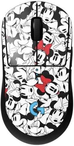Skinit Decal Other Skin Compatible with G Pro Wireless Gaming Mouse - Officially Licensed Disney Minnie Mouse Red Color Pop Face Pattern Design in Kuwait