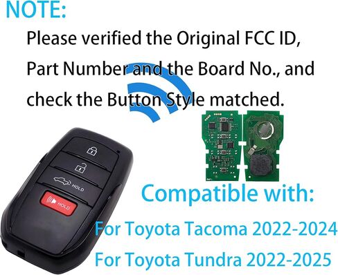 Keyless Entry Remote Control Smart Key Fob for Toyota Highlander 2024-2025 in Saudi Arabia