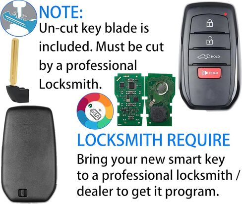 Keyless Entry Remote Control Smart Key Fob for Toyota Highlander 2024-2025 in Saudi Arabia