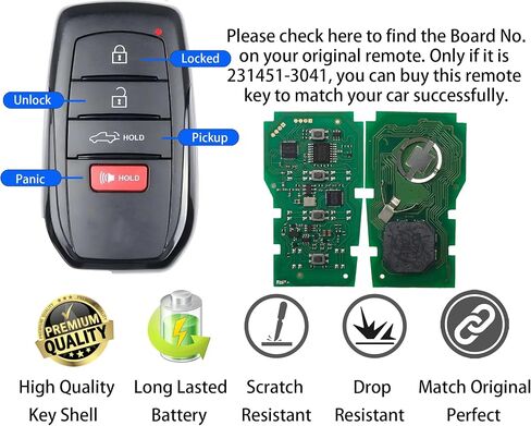 Keyless Entry Remote Control Smart Key Fob for Toyota Highlander 2024-2025 in Saudi Arabia