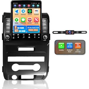 استريو سيارة Android 13 متوافق مع Ford F150 2009-2014 ترقية الراديو 9.7 بوصة تعمل باللمس مع Carplay اللاسلكي Android Auto AHD Camera Camera Link GPS SWC WiFi FM